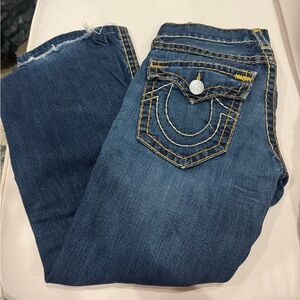 True Religion Dark Blue Straight Leg Jeans - Billy Super T